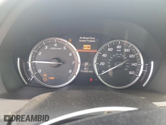 2016 Acura MDX Advance z VIN 5FRYD4H9XGB051324, wystawiony jako Copart lot #57106505 z przebiegiem 111 202 mil mil oraz Szkoda całkowita • Salvage title. Historia ofert i sprzedaży dostępna na DreamBid. Obrazek 9.