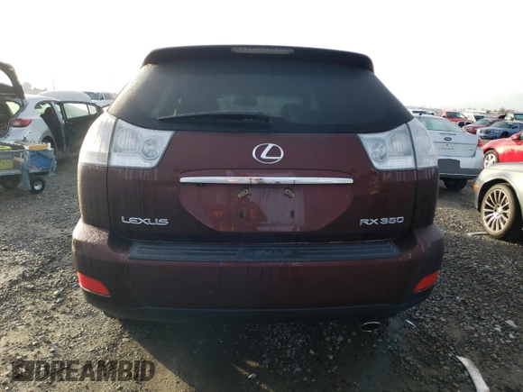 2009 Lexus RX 350 with VIN JTJGK31U199852195, listed as a Copart auction lot 86862714 with Not Provided miles and Salvage Title. Bid and sale history available at DreamBid. Image 6.
