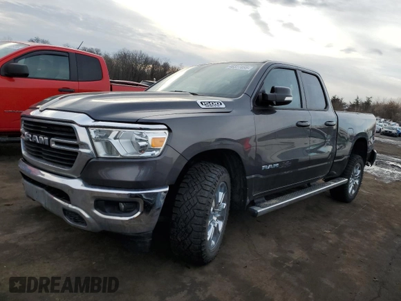 2021 Ram 1500 Big Horn with VIN 1C6SRFBT6MN727653, listed as a Copart auction lot 46327465 with 91,220 mi miles and Salvage Title. Bid and sale history available at carsss.com. Image 1.