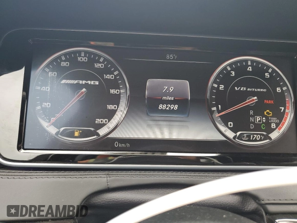 2016 Mercedes-Benz S-Class AMG S 63 with VIN WDDUG7JB6GA243201, listed as a Copart auction lot 72120694 with 88,298 mi miles and Clean Title. Bid and sale history available at carsss.com. Image 9.