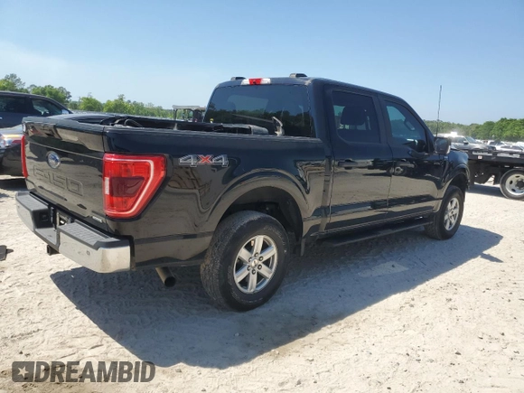 2021 Ford F-150 XL with VIN 1FTEW1EP7MFC92491, listed as a Copart auction lot 53671035 with 55,935 mi miles and Salvage Title. Bid and sale history available at carsss.com. Image 3.