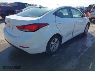2015 Hyundai Elantra SE with VIN 5NPDH4AE3FH575474, listed as a IAAI auction lot 41738344 with 98,249 mi miles. Bid and sale history available at carsss.com. Image 4.