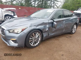 2018 Infiniti Q50 3.0t LUXE with VIN JN1EV7AP4JM357903, listed as a IAAI auction lot 41919730 with 130,858 mi miles. Bid and sale history available at carsss.com. Image 2.