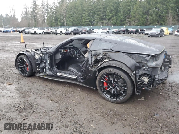 2017 Chevrolet Corvette Z06 1LZ with VIN 1G1YP2D65H5603316, listed as a Copart auction lot 88486525 with 50,236 mi miles and Clean Title. Bid and sale history available at carsss.com. Image 2.