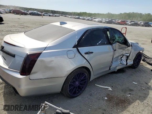 2017 Cadillac CTS Sedan Luxury RWD with VIN 1G6AR5SX1H0157648, listed as a Copart auction lot 53777455 with 82,083 mi miles and Salvage Title. Bid and sale history available at carsss.com. Image 3.