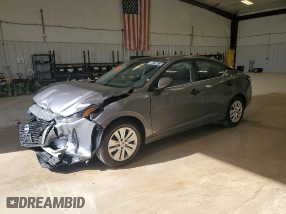 2025 Nissan Sentra S with VIN 3N1AB8BV3SY286704, listed as a Copart auction lot 52766135 with 4,168 mi miles and Salvage Title. Bid and sale history available at DreamBid. Image 1.
