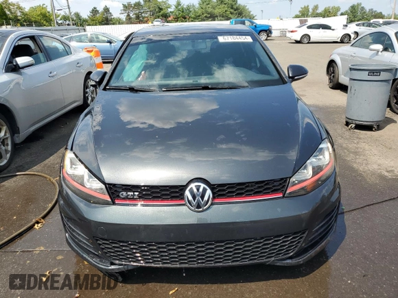 2017 Volkswagen Golf GTI S with VIN 3VW4T7AU4HM073347, listed as a Copart auction lot 67184454 with 76,173 mi miles and Salvage Title. Bid and sale history available at carsss.com. Image 5.