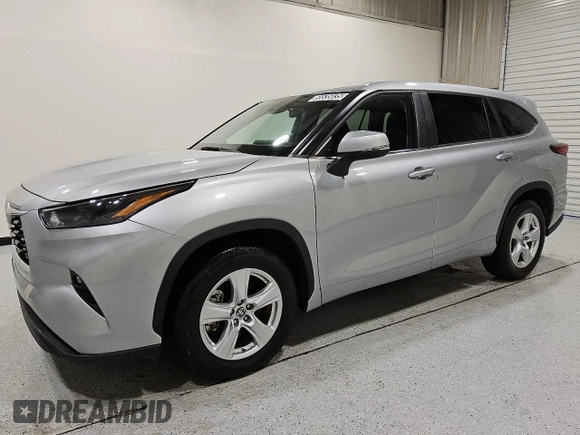 2023 Toyota Highlander L z VIN 5TDKDRAHXPS505296, wystawiony jako Copart lot #55535035 z przebiegiem 42 600 mil mil oraz Czysty tytuł • Clean title. Historia ofert i sprzedaży dostępna na DreamBid. Obrazek 1.
