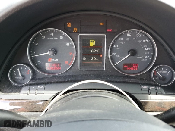 2006 Audi S4 z VIN WAUGL78E46A065433, wystawiony jako Copart lot #55156135 z przebiegiem 144 505 mil mil oraz Szkody całkowita. Historia ofert i sprzedaży dostępna na DreamBid. Obrazek 9.