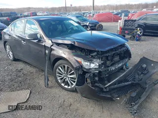 2018 Infiniti Q50 Sport z VIN JN1EV7AP9JM365995, wystawiony jako IAAI lot #41685674 z przebiegiem 140 288 mil mil oraz . Historia ofert i sprzedaży dostępna na DreamBid. Obrazek 1.