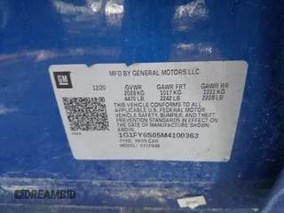 2021 Chevrolet Bolt EV LT z VIN 1G1FY6S05M4100363, wystawiony jako IAAI lot #42091631 z przebiegiem 26 812 mil mil oraz . Historia ofert i sprzedaży dostępna na DreamBid. Obrazek 9.