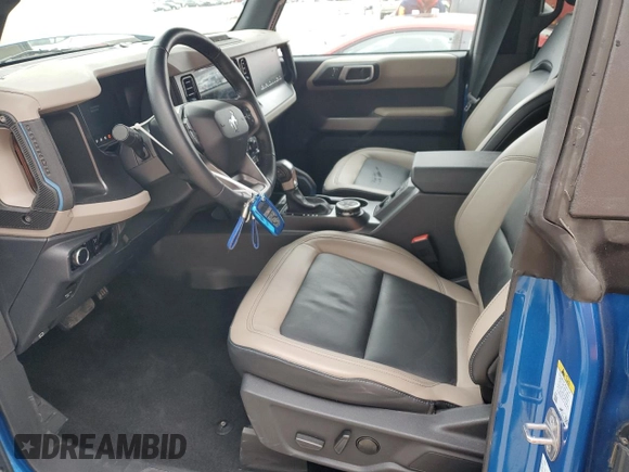 2023 Ford Bronco with VIN 1FMEE5DP5PLC02865, listed as a Copart auction lot 44365875 with 6,978 mi miles and Salvage Title. Bid and sale history available at DreamBid. Image 7.