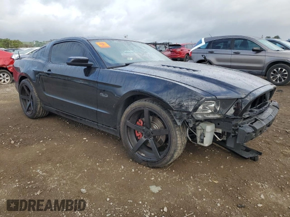 2013 Ford Mustang GT with VIN 1ZVBP8CF9D5284530, listed as a Copart auction lot 50451975 with 122,735 mi miles and Salvage Title. Bid and sale history available at DreamBid. Image 4.