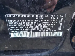 2013 Volkswagen Jetta SE z VIN 3VWDP7AJ9DM383126, wystawiony jako Copart lot #46524325 z przebiegiem 129 488 mil mil oraz Szkoda całkowita • Salvage title. Historia ofert i sprzedaży dostępna na DreamBid. Obrazek 13.