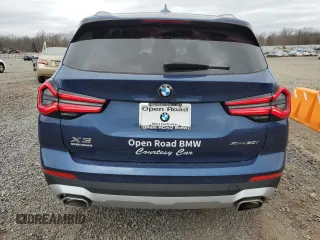 2024 BMW X3 xDrive30i with VIN 5UX53DP01R9V84314, listed as a Copart auction lot 47014205 with 8,645 mi miles and Salvage Title. Bid and sale history available at carsss.com. Image 6.