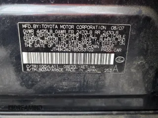 2008 Lexus IS 250 z VIN JTHBK262185053102, wystawiony jako Copart lot #57521455 z przebiegiem 124 304 mil mil oraz Tytuł czysty. Historia ofert i sprzedaży dostępna na DreamBid. Obrazek 12.