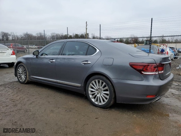 2014 Lexus LS 460 L with VIN JTHDL5EF9E5006987, listed as a Copart auction lot 44515875 with 130,618 mi miles and Salvage Title. Bid and sale history available at carsss.com. Image 2.