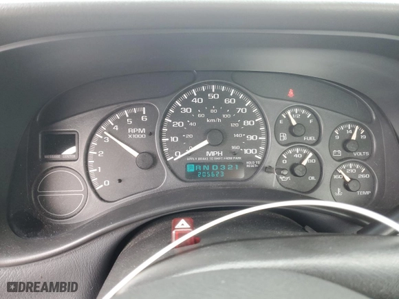 2002 Chevrolet Silverado 1500 LS with VIN 1GCEC14V02Z217975, listed as a Copart auction lot 43247135 with 205,623 mi miles and Salvage Title. Bid and sale history available at carsss.com. Image 9.