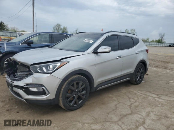 2017 Hyundai Santa Fe Ultimate with VIN 5XYZW4LA0HG415441, listed as a Copart auction lot 54498545 with 126,582 mi miles and Salvage title. Bid and sale history available at DreamBid. Image 1.