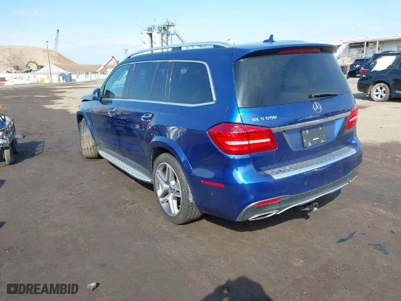 2017 Mercedes-Benz GLS with VIN 4JGDF7DE1HA911518, listed as a IAAI auction lot 41998878 with 118,315 mi miles. Bid and sale history available at carsss.com. Image 3.