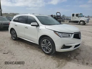 2019 Acura MDX Sport Hybrid w/Advance Pkg with VIN 5J8YD7H71KL000531, listed as a Copart auction lot 84648554 with 0 mi miles and Salvage Title. Bid and sale history available at carsss.com. Image 4.