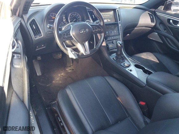 2019 Infiniti Q60 3.0t LUXE with VIN JN1EV7EL3KM290140, listed as a Copart auction lot 45725095 with 28,244 mi miles and Salvage Title. Bid and sale history available at carsss.com. Image 8.