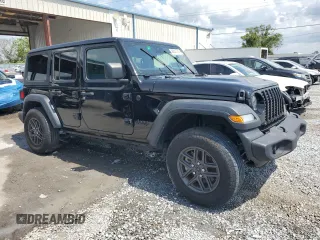 2024 Jeep Wrangler Sport S with VIN 1C4PJXDN2RW153564, listed as a Copart auction lot 58800705 with 19,633 mi miles and Salvage title. Bid and sale history available at DreamBid. Image 4.
