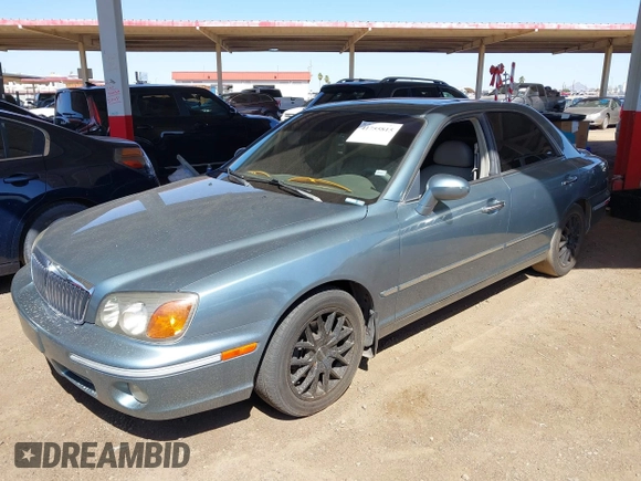 2003 Hyundai XG with VIN KMHFU45E23A259285, listed as a IAAI auction lot 41755815 with 62,134 mi miles and . Bid and sale history available at DreamBid. Image 2.