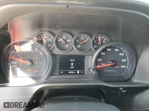 2021 Chevrolet Silverado 1500 Custom with VIN 1GCRWBEK2MZ296829, listed as a Copart auction lot 52145575 with 96,109 mi miles and Salvage Title. Bid and sale history available at DreamBid. Image 9.