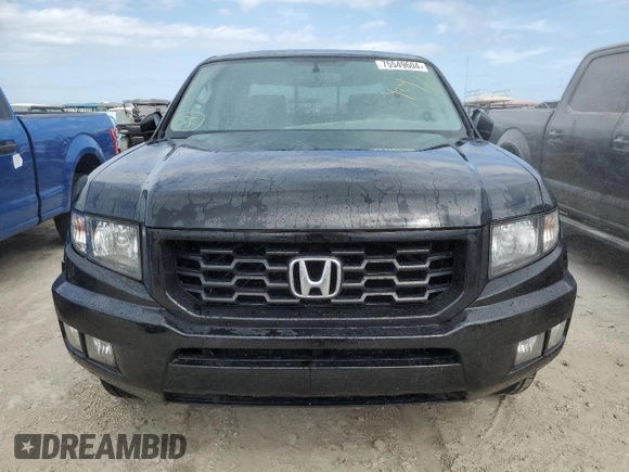2014 Honda Ridgeline SE with VIN 5FPYK1F66EB011874, listed as a Copart auction lot 75549604 with 0 mi miles and Non Repairable. Bid and sale history available at carsss.com. Image 5.