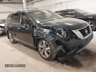 2013 Nissan Pathfinder Platinum with VIN 5N1AR2MM6DC678500, listed as a IAAI auction lot 42266866 with 182,005 mi miles and . Bid and sale history available at DreamBid. Image 1.