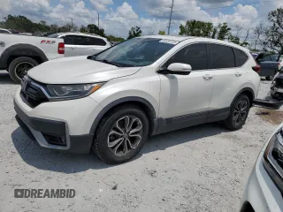 2020 Honda CR-V EX-L with VIN 5J6RW1H80LA007075, listed as a Copart auction lot 60532235 with 91,925 mi miles and Salvage title. Bid and sale history available at DreamBid. Image 1.