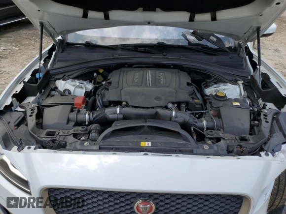 2017 Jaguar F-Pace 35t R-Sport with VIN SADCL2BVXHA047121, listed as a Copart auction lot 57283345 with 76,427 mi miles and Salvage title. Bid and sale history available at DreamBid. Image 12.