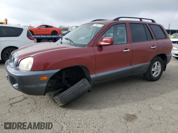 2002 Hyundai Santa Fe GLS with VIN KM8SC13D02U173092, listed as a Copart auction lot 87683115 with 96,950 mi miles and Salvage Title. Bid and sale history available at carsss.com. Image 1.