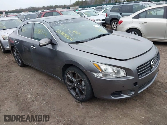 2014 Nissan Maxima SV with VIN 1N4AA5AP6EC443663, listed as a IAAI auction lot 41927687 with Not Provided miles and . Bid and sale history available at DreamBid. Image 1.