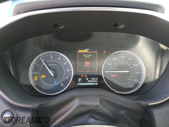 2017 Subaru Impreza Limited with VIN 4S3GKAU62H3622302, listed as a Copart auction lot 51876585 with 38,453 mi miles and Salvage Title. Bid and sale history available at DreamBid. Image 9.