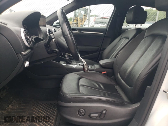 2017 Audi A3 Premium Plus with VIN WAUJ8GFF0H1029924, listed as a Copart auction lot 64680674 with 75,470 mi miles and Salvage Title. Bid and sale history available at DreamBid. Image 7.