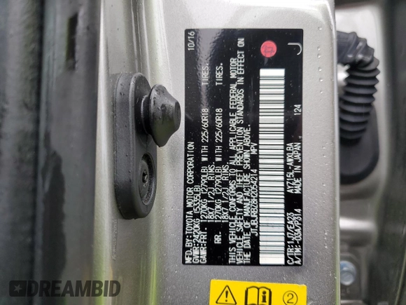 2017 Lexus NX 300h with VIN JTJBJRBZ8H2054214, listed as a Copart auction lot 44984455 with 85,457 mi miles and Clean Title. Bid and sale history available at DreamBid. Image 13.
