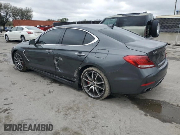 2020 Genesis G70 3.3T with VIN KMTG54LE8LU048052, listed as a Copart auction lot 88071305 with 42,502 mi miles and Salvage Title. Bid and sale history available at DreamBid. Image 2.