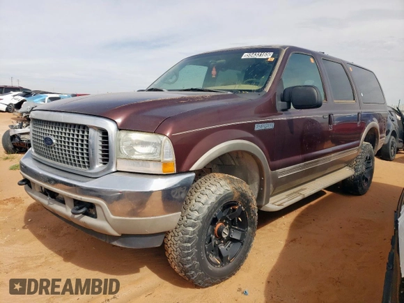 2001 Ford Excursion Limited z VIN 1FMNU43S31EA19303, wystawiony jako Copart lot #55433165 z przebiegiem 319 470 mil mil oraz Czysty tytuł • Clean title. Historia ofert i sprzedaży dostępna na DreamBid. Obrazek 1.