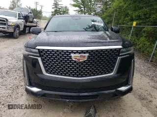 2021 Cadillac Escalade Premium Luxury with VIN 1GYS4BKL8MR446084, listed as a Copart auction lot 58173625 with 120,422 mi miles and Salvage title. Bid and sale history available at DreamBid. Image 5.