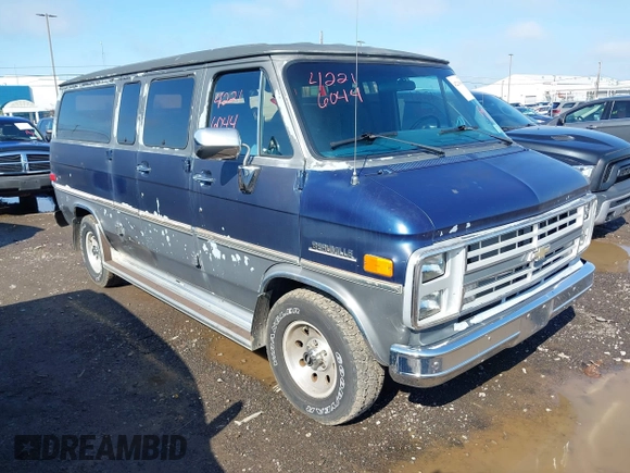 1988 Chevrolet Express Beauville with VIN 1GNEG25K7J7153739, listed as a IAAI auction lot 42216044 with 83,051 mi miles and . Bid and sale history available at DreamBid. Image 1.