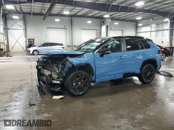 2024 Toyota RAV4 Hybrid XSE with VIN 4T3E6RFV1RU148467, listed as a Copart auction lot 47574595 with 17,147 mi miles and Salvage Title. Bid and sale history available at carsss.com. Image 1.