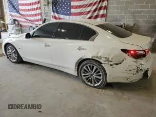 2020 Infiniti Q50 Luxe with VIN JN1EV7AR4LM257143, listed as a Copart auction lot 57157065 with 98,082 mi miles and Salvage title. Bid and sale history available at DreamBid. Image 2.