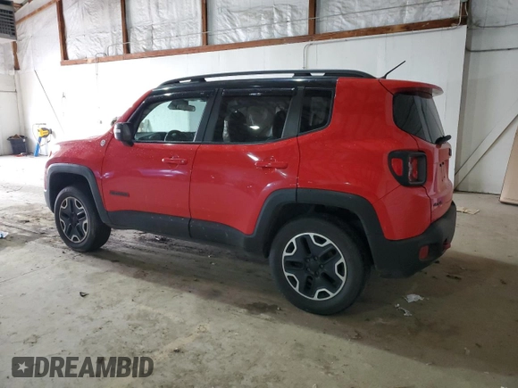 2015 Jeep Renegade Trailhawk with VIN ZACCJBCT3FPB27436, listed as a Copart auction lot 47362655 with 96,520 mi miles and Salvage title. Bid and sale history available at DreamBid. Image 2.