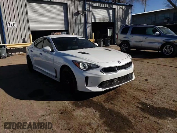 2018 Kia Stinger with VIN KNAE15LAXJ6030560, listed as a Copart auction lot 43964235 with 97,371 mi miles and Salvage Title. Bid and sale history available at DreamBid. Image 10.