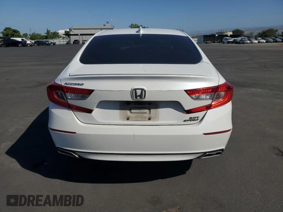 2019 Honda Accord Sport with VIN 1HGCV2F37KA019493, listed as a Copart auction lot 56091875 with 260,210 mi miles and Salvage title. Bid and sale history available at DreamBid. Image 6.