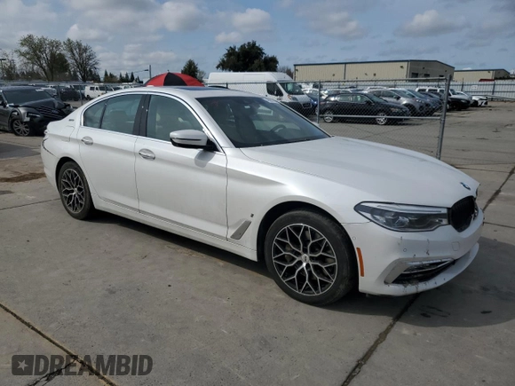 2018 BMW 5 Series 530e xDrive with VIN WBAJB1C58JB084907, listed as a Copart auction lot 49901795 with 109,617 mi miles and Salvage title. Bid and sale history available at DreamBid. Image 4.