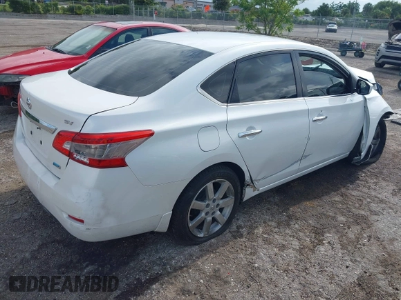 2014 Nissan Sentra SV with VIN 3N1AB7AP7EL635815, listed as a IAAI auction lot 42477654 with 182,596 mi miles and . Bid and sale history available at DreamBid. Image 4.
