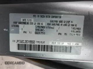 2014 Mazda 5 Touring with VIN JM1CW2CL3E0165593, listed as a Copart auction lot 53867365 with 250,927 mi miles and Salvage Title. Bid and sale history available at carsss.com. Image 14.
